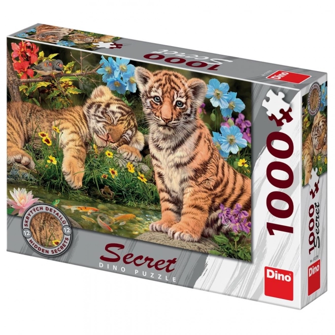 Puzzle Tigri 12 dettagli nascosti 1000 pezzi