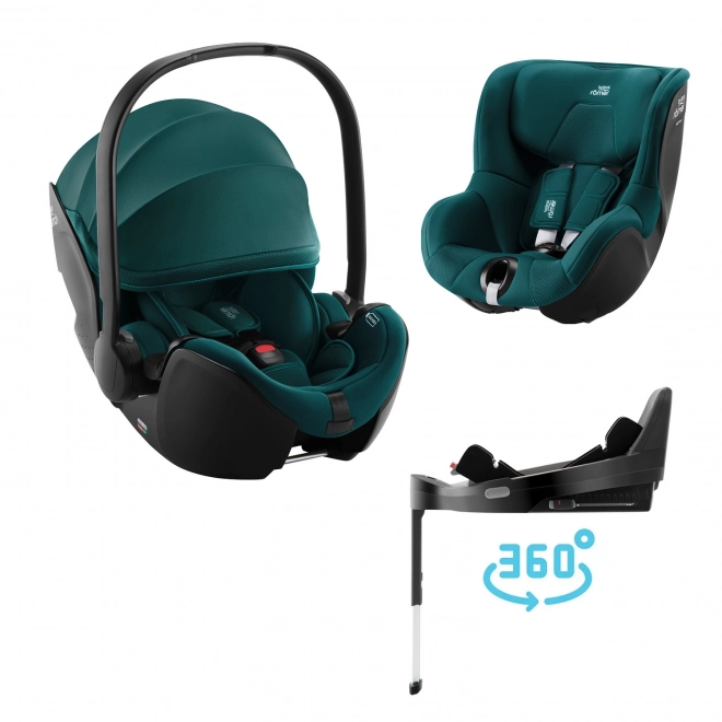 Set Seggiolino Auto Baby-Safe Pro e Base Vario 5Z con Seggiolino Dualfix 5Z, Verde Atlantico