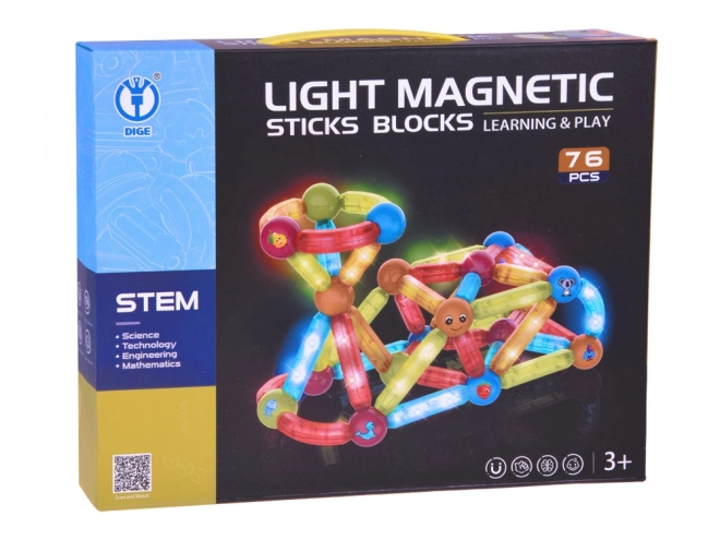 Blocchi magnetici 3D colorati illuminati per bambini