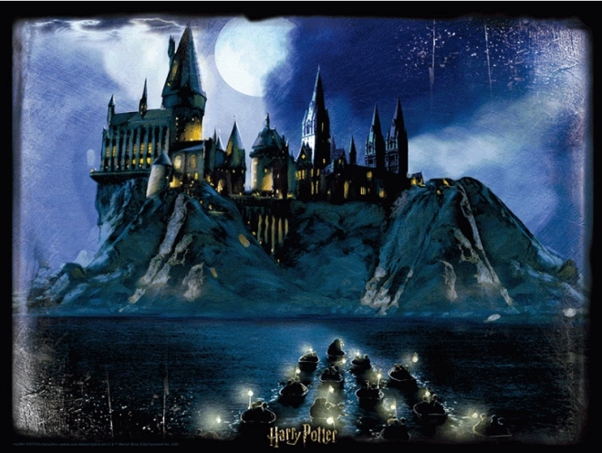 Puzzle 3D Harry Potter: Castello di Hogwarts Notturno 300 Pezzi