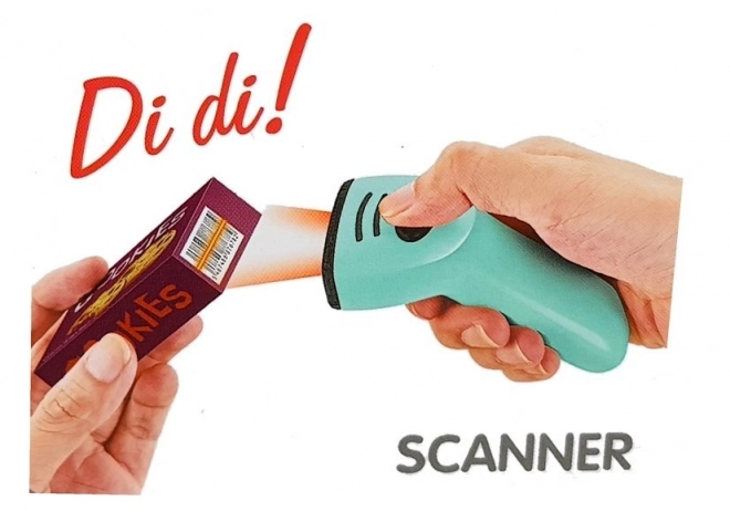 Set Supermercato Cestino con Bilancia e Lettore Schede