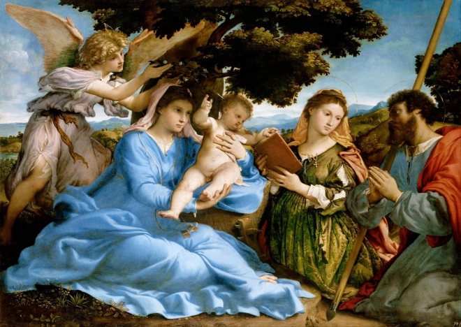 Puzzle La Madonna e il Bambino con Santa Caterina e San Tommaso 1000 pezzi