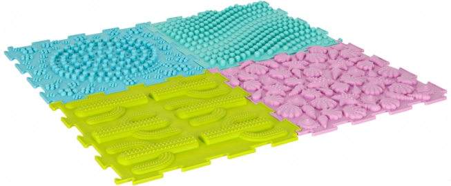 Tappetini puzzle sensoriali in schiuma Montessori per il massaggio dei piedi
