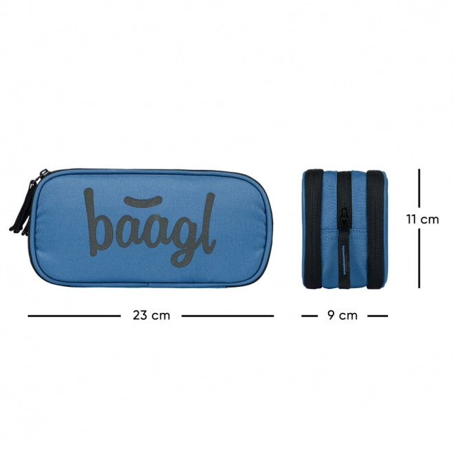 Set Baagl Ocean Blue: Zaino, Astuccio, Sacca