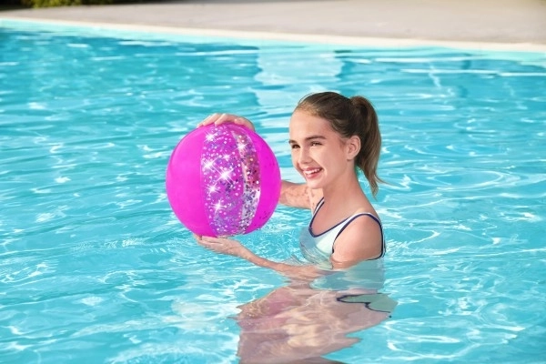 Pallone da spiaggia gonfiabile glamour oro 41 cm