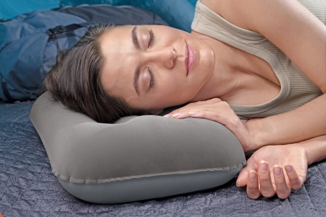 Cuscino gonfiabile in velluto grigio Bestway