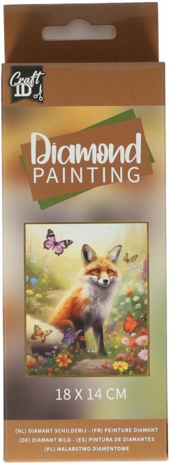 Pittura diamantata Volpe 14x18 cm