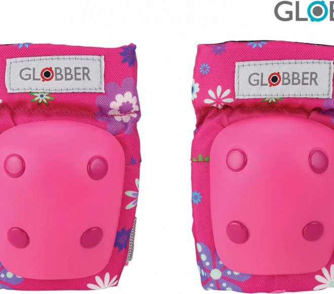 Set di protezioni per bambini Globber fiori rosa