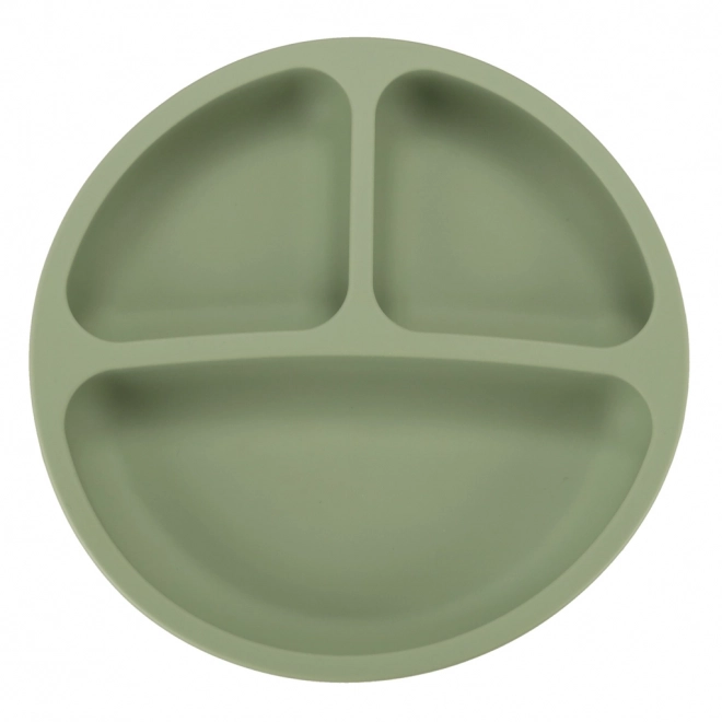 Set piatti in silicone per bambini verde