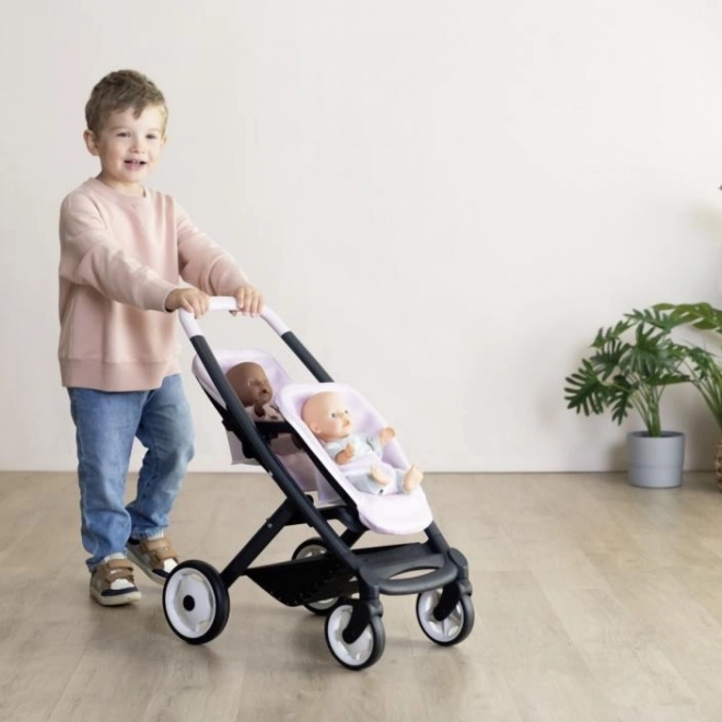 Passeggino sportivo per bambole gemelle Maxi Cosi rosa chiaro