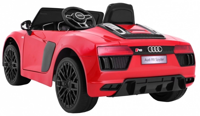 Audi R8 Spyder a batteria Vernice rossa + Controllo remoto + EVA + Avvio lento + Radio MP3 + LED
