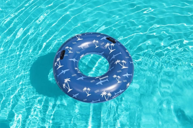 Ciambella da nuoto con squali blu Bestway – palme e squali