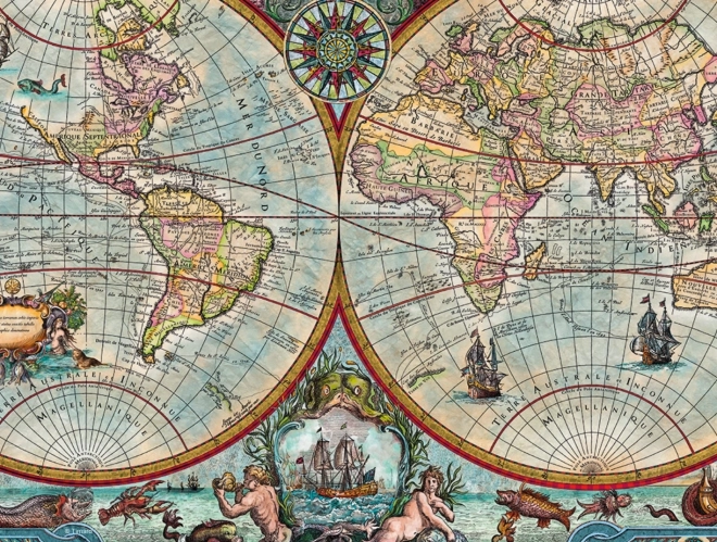 Puzzle Mappa del Mondo delle Grandi Scoperte 2000 Pezzi