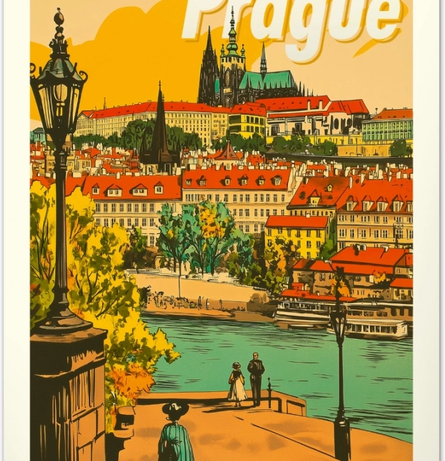 Calendario da parete Vintage poster – città del mondo 2026