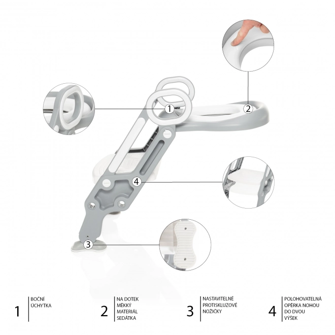 Scaletta WC Loostep Grigio Colomba