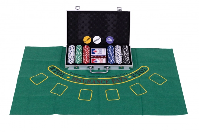 Set di Poker e Blackjack con Valigetta Portatile