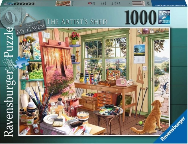 Puzzle Il mio Rifugio RAVENSBURGER: Atelier in Giardino 1000 Pezzi