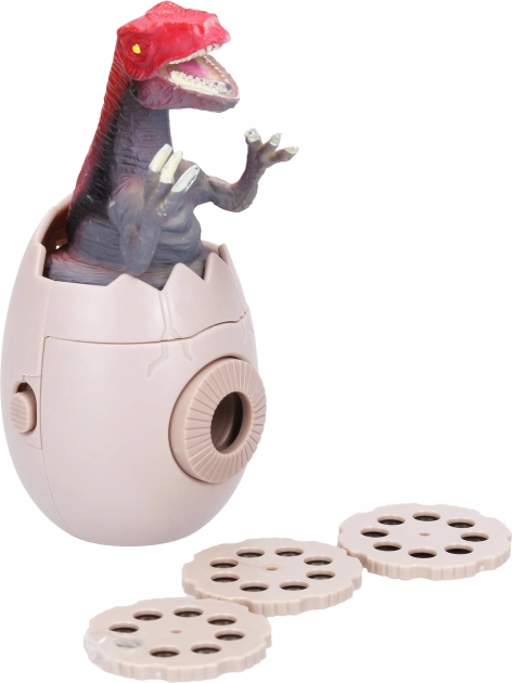 Proiettore con motivo dinosauro 10 cm grigio