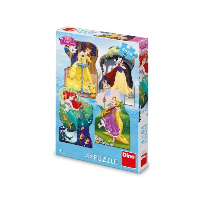 Puzzle sagomati Disney Principesse 4x54 pezzi