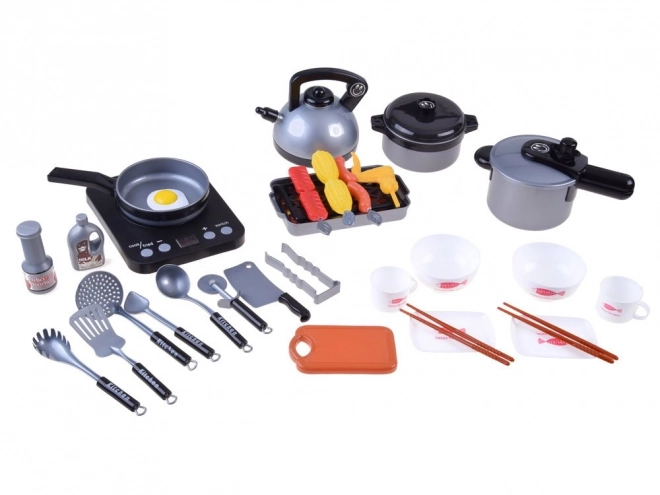 Set Cucina Portatile per Bambini con Grill e Accessori