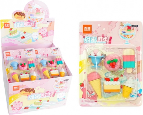 Set di gomme da cancellare Sweets 6 pz