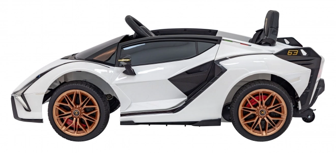 Lamborghini SIAN auto per bambini a batteria con telecomando – Bianco