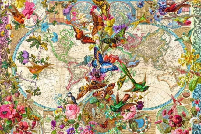 Puzzle Flora e Fauna Mappamondo 3000 pezzi