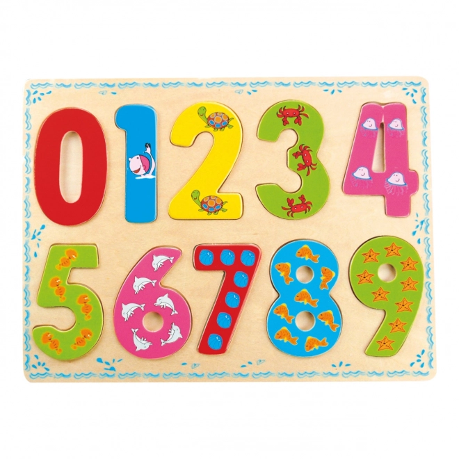 Puzzle numerico in legno per bambini