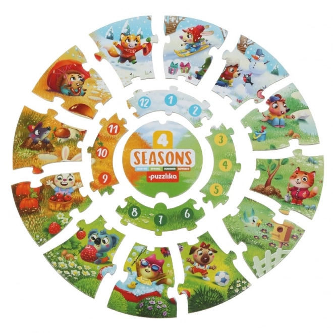 Puzzle didattico quattro stagioni - 17 pezzi