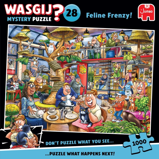 Puzzle Jumbo Wasgij Mystery: Follia Felina 1000 Pezzi