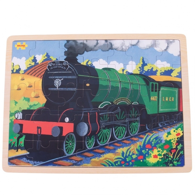 Puzzle in legno treno storico Flying Scotsman