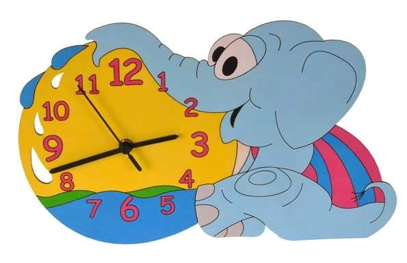 Orologio in Legno per Bambini Elefante