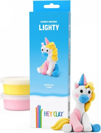Pasta modellabile Hey Clay Unicorni 3 confezioni, Lighty