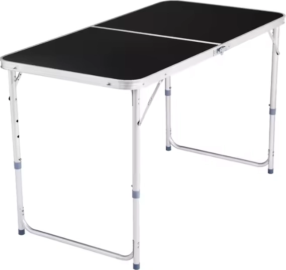 Tavolo da campeggio pieghevole con altezza regolabile 120x60 cm