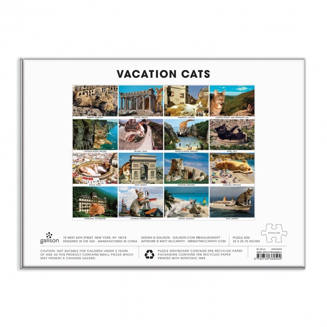 Puzzle Galison Gatti in Vacanza 1500 Pezzi