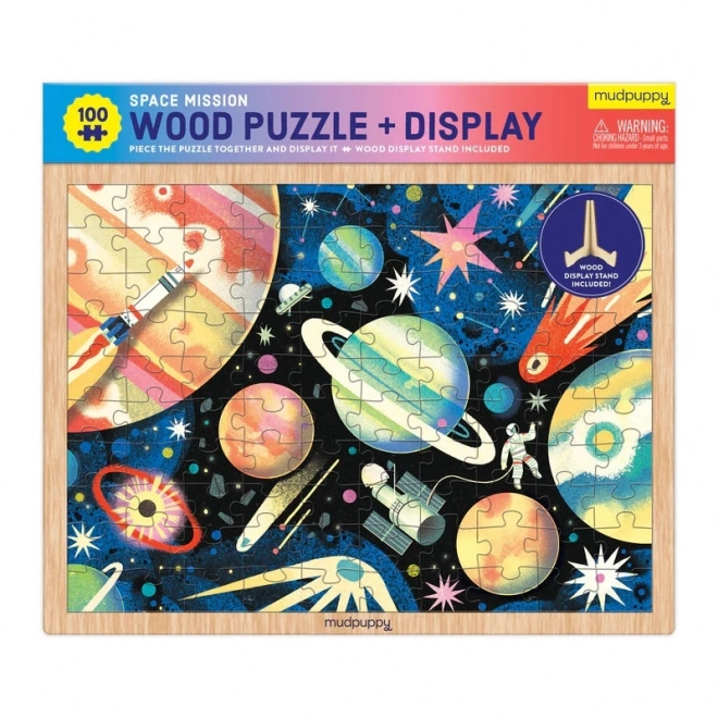 Puzzle di legno Missione spaziale 100 pezzi