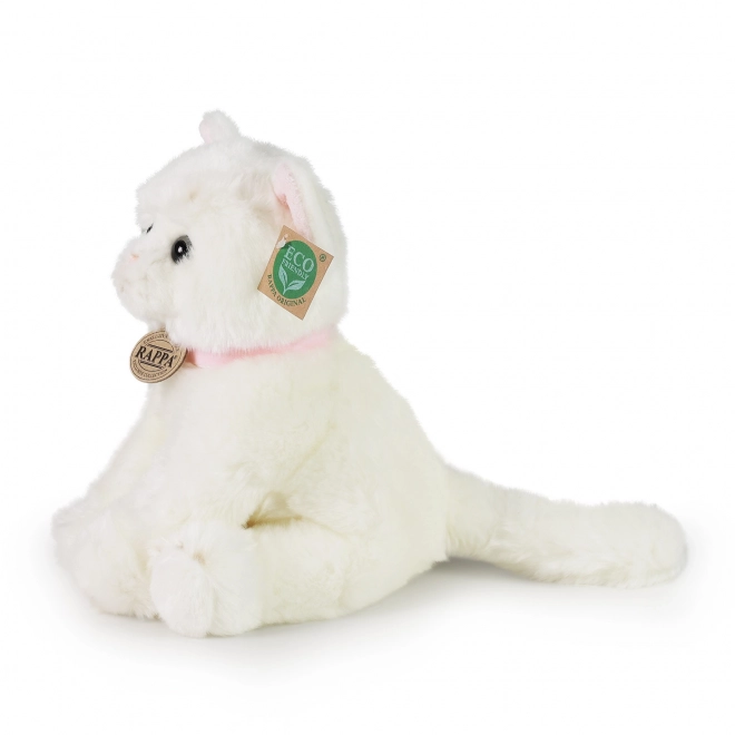 Gatto di Peluche Seduto Bianco 25 cm ECO-FRIENDLY