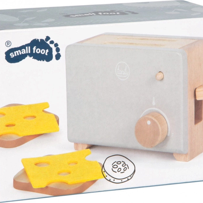 Piccolo tostapane in legno Tasty grigio