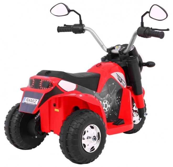 Mini moto a batteria per bambini rosso con suoni e luci LED