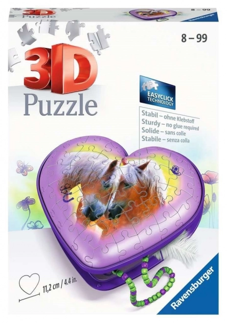 Puzzle 3D Ravensburger cuore cavalli 54 pezzi