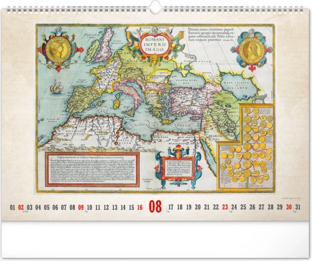 Calendario da parete Mappe antiche 2026