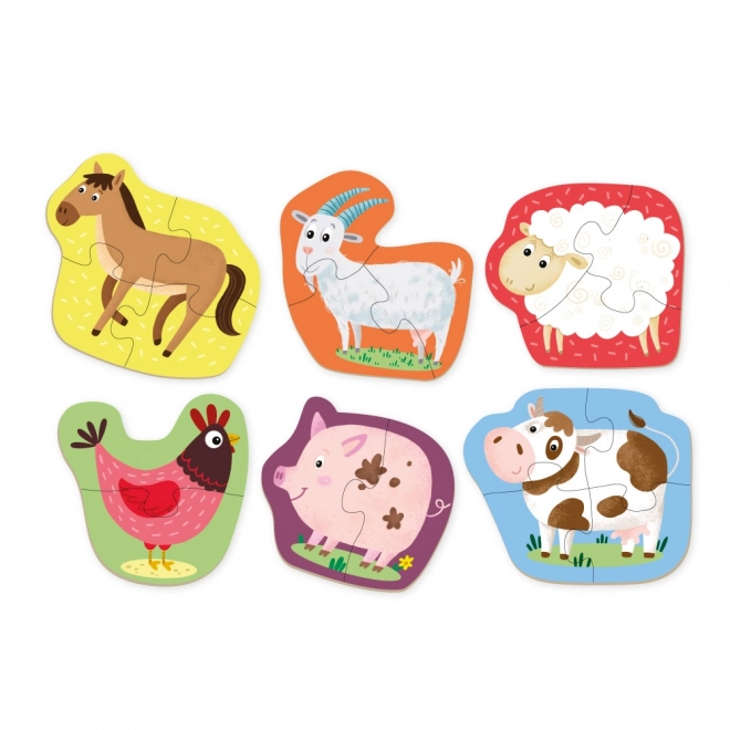 Puzzle 2-3-4 pezzi animali domestici