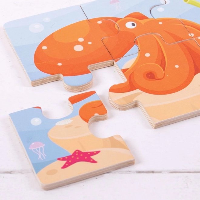 Puzzle in legno Animali Marini Bigjigs Toys