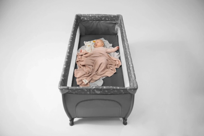 Lettino da viaggio per bambini Lionelo Stefi Plus grigio bianco