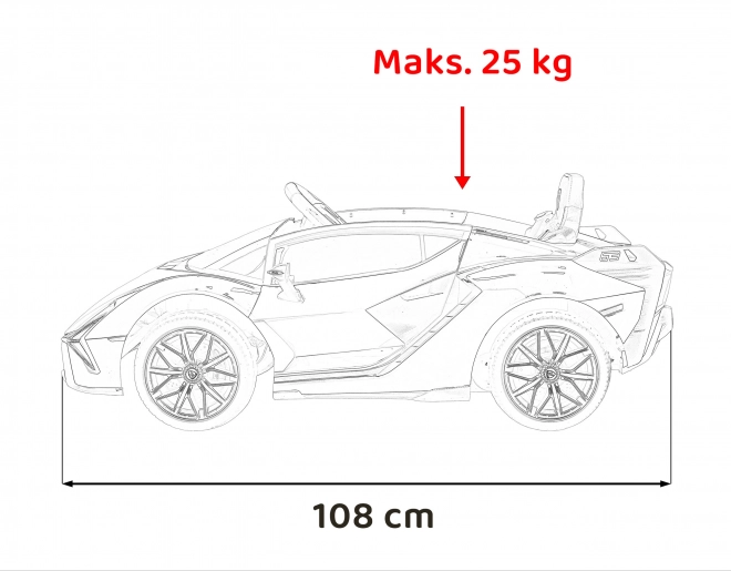 Lamborghini SIAN auto per bambini a batteria con telecomando – Bianco