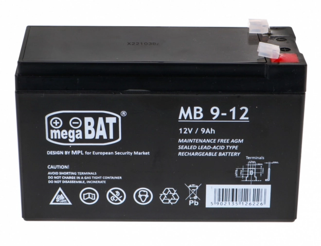 Batteria al gel 12V/9Ah per veicoli elettrici per bambini