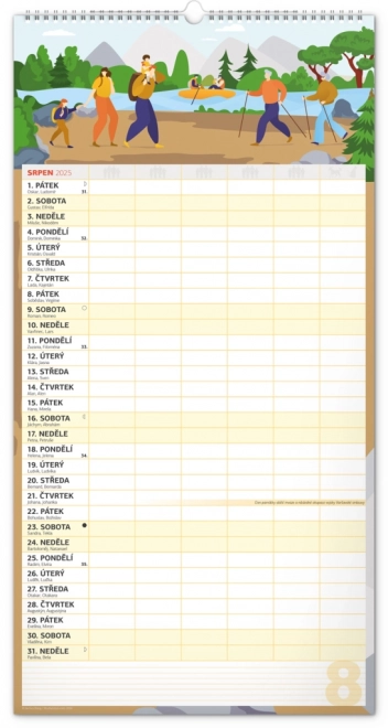 Calendario da Parete Pianificatore Familiare XXL 2025