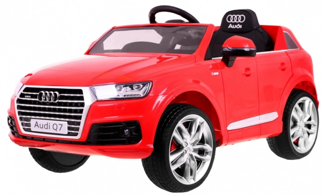 Audi Q7 Quattro S-Line per batteria Rossa + telecomando + avvio lento + EVA + radio MP3 LED