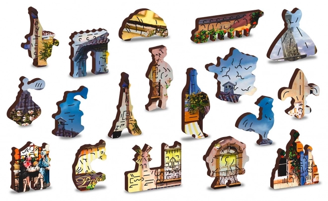 Puzzle in legno colazione a Parigi 2 in 1