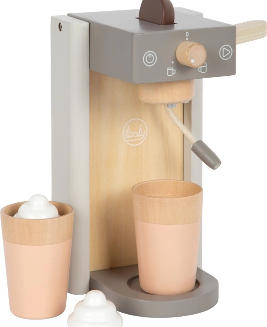 Macchina da caffè in legno Small Foot con accessori Tasty grigio